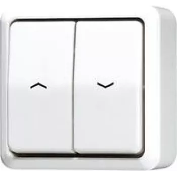 JUNG Blind/Shutter Rocker Switch 10AX 250V 1-Pole Momentary Alpine White (639VAWW)
