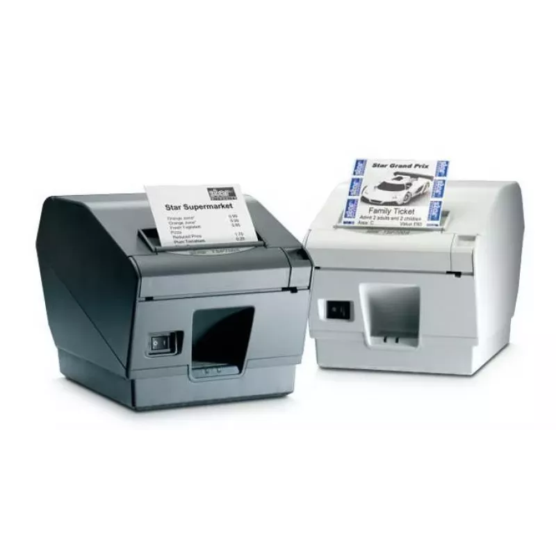 Star Micronics TSP743II-24 Ethernet Black Direct Thermal Printer su pjaustytuvu