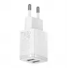 Baseus Compact Universal White AC Indoor Charger 10.5W 2 USB-A Ports