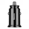 Baseus Circular 2xUSB QC3.0 5A 30W automobilinis įkroviklis (juodas)