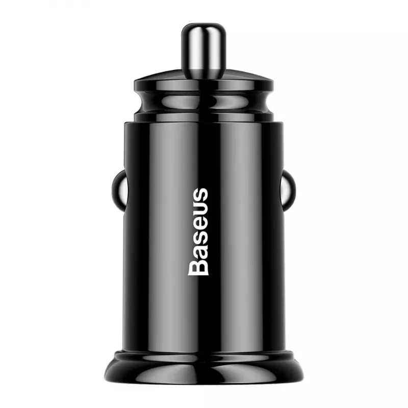 Baseus Circular 2xUSB QC3.0 5A 30W automobilinis įkroviklis (juodas)