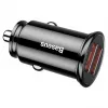 Baseus Circular 2xUSB QC3.0 5A 30W automobilinis įkroviklis (juodas)