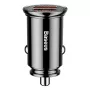 Baseus Circular 2xUSB QC3.0 5A 30W automobilinis įkroviklis (juodas)