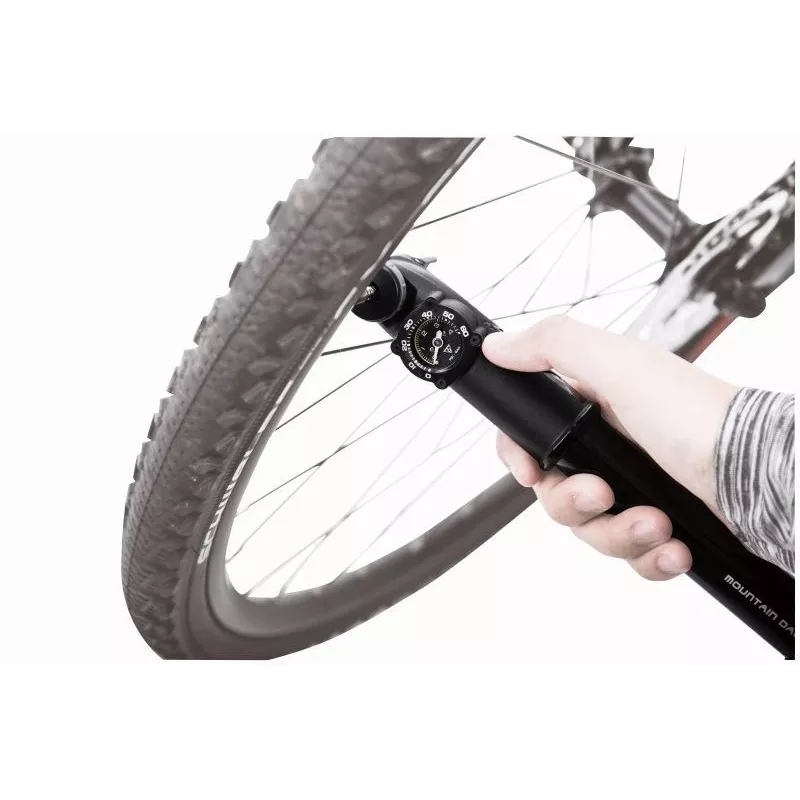 TOPEAK Mountain DA G dvigubo veikimo mini rankinis siurblys su slėgio matuokliu