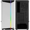 Aerocool Bionic V1 Midi-Tower, RGB, Grūdintas stiklas - Juoda/Balta