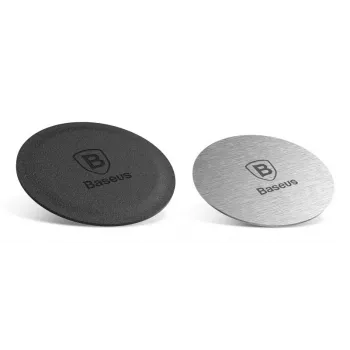 Baseus Iron Suit Magnetic Car Mount Holder su 2 metalinėmis plokštelėmis - juoda