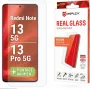 E.V.I. Displex Real Glass Grūdinto stiklo ekrano apsauga (10H - 2D), skirta Xiaomi Redmi Note 13 5G / 13 Pro 5G - Eco-Mounting rėmelis - Atspari įbrėžimams - Atstumianti nešvarumus - Atspari smūgiams - Atspari poveikiui - Skaidri - 1 vnt. (01946)