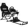 LORGAR FLEX RAF1 Sim Racing Cockpit Advanced, Foldable, 150x72x113 cm Playing, 38x72x126 cm Folded, Black