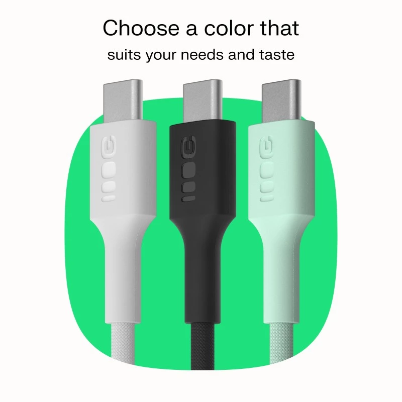 GREEN CELL USB-C į USB-C PowerStream 100W pintas laidas 1,2 m juodas
