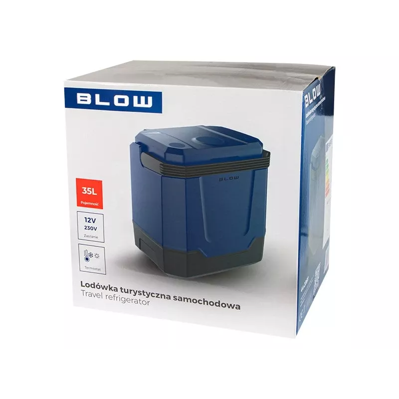 BLOW Tourist Car Fridge 35L - Termoelektrinis nešiojamasis šaldytuvas 12V/230V