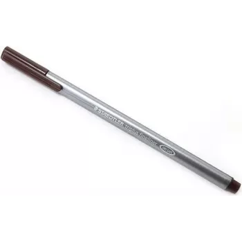 STAEDTLER triplus 334 Fineliner rašiklis - Van Dyck Brown - 0,3 mm linijos plotis - ergonomiškas trikampis korpusas - metalinis antgalis - DRY SAFE