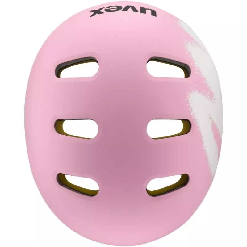 UVEX Kid 4 Style MIPS vaikiškas dviračio šalmas - Spray Strawberry Matt (51-55 cm)