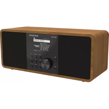 IMPERIAL Telestar TOP 25 Medinė daugiafunkcinė radijo stotis su DAB+, FM, interneto radiju, CD grotuvu, Bluetooth, Wi-Fi, USB, AUX-in, 20W RMS, 2,8 inch TFT ekranu, riešutmedžio apdaila