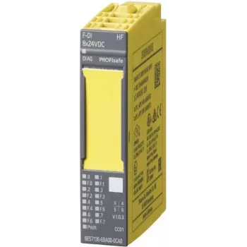 SIEMENS 6ES7136-6BA01-0CA0 SIMATIC DP Fail-Safe skaitmeninių įėjimų modulis, skirtas ET 200SP, 8 įėjimai, 24 V DC, SIL 3, PL E, HF