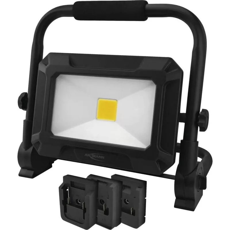 ANSMANN 1600-0713 LED prožektorius FL50W 18V akumuliatoriniai įrankių blokai su adapterių plokštėmis