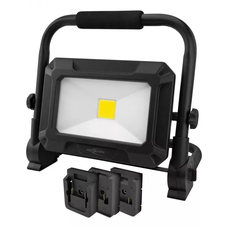 ANSMANN 1600-0713 LED prožektorius FL50W 18V akumuliatoriniai įrankių blokai su adapterių plokštėmis