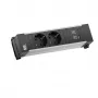 Bachmann Power Frame stalinis maitinimo modulis 2x Schuko USB-A USB-C 22W 0,2m GST18 sidabrinis