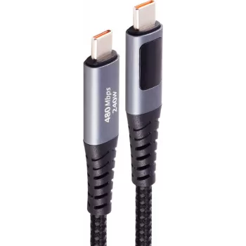 shiverpeaks USB-C įkrovimo laidas 2.0 240W PD A/V/W Display 1.0m (BS14-59025)
