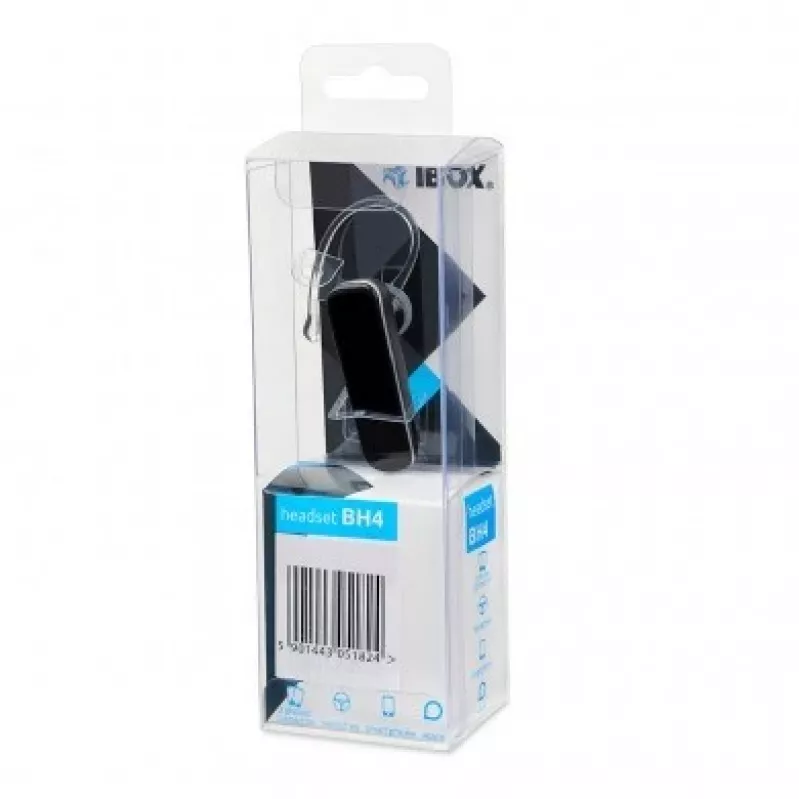 iBox BH4 Bluetooth ausinės belaidės ausų kabliukas juodos