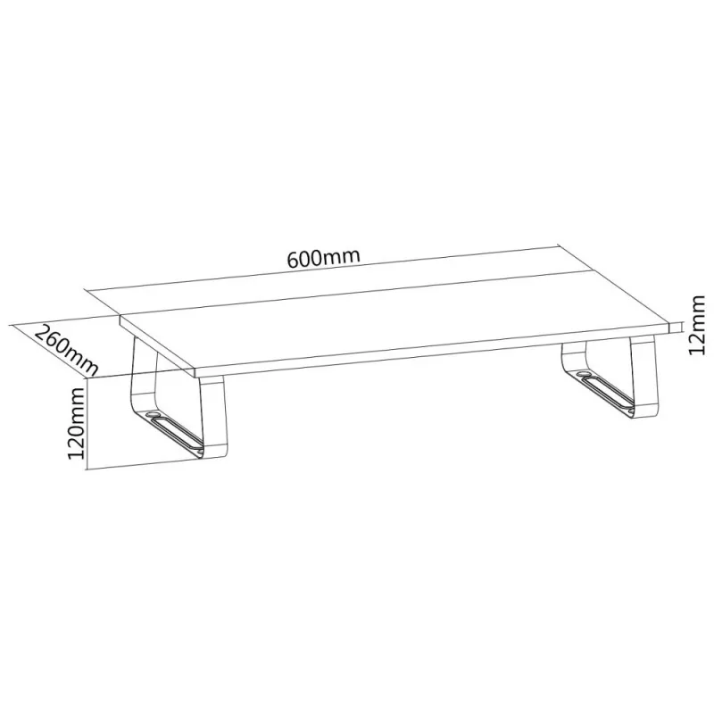 TECHLY ICA-MS 600TY Vieno monitoriaus stalinis laikiklis - juodas, 17 inch-32 inch, VESA 75x75/100x100, 9 kg talpa