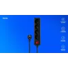 SAVIO LZ-14 4 lizdų ilgintuvas su 2 USB prievadais, 1,5 m kabeliu, baltas