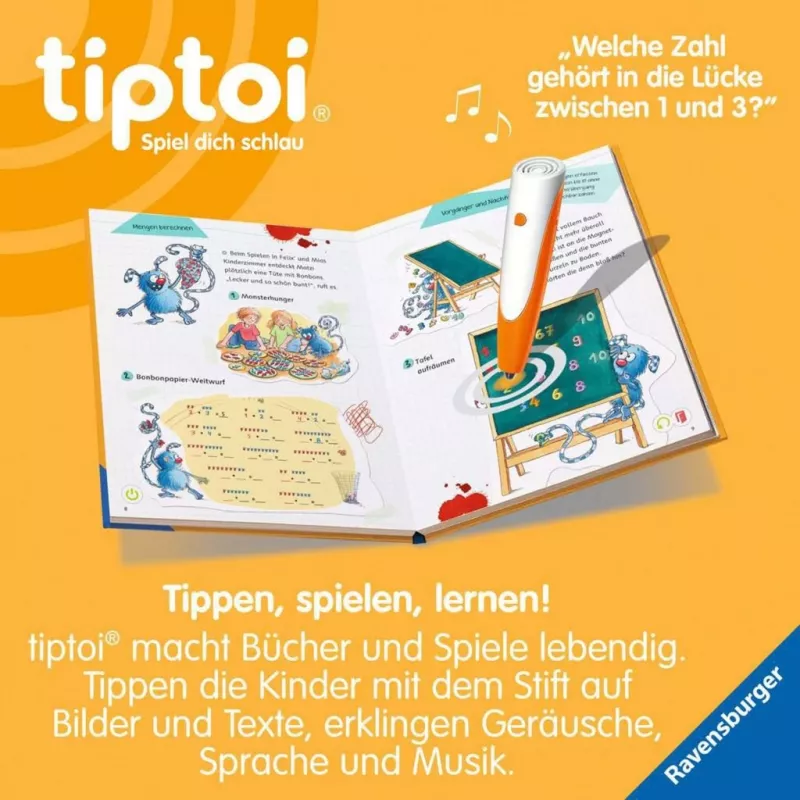 RAVENSBURGER tiptoi Lern mit mir! Mathe 1. Klasse interaktyvi mokymosi knyga