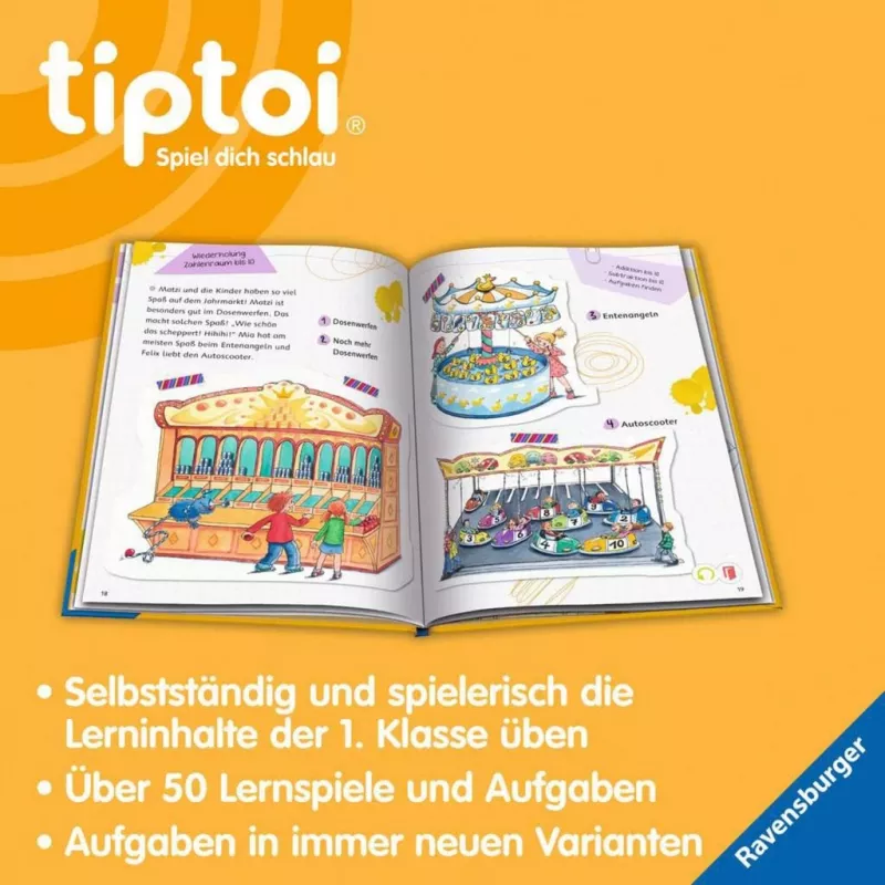 RAVENSBURGER tiptoi Lern mit mir! Mathe 1. Klasse interaktyvi mokymosi knyga