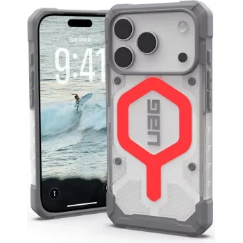 URBAN ARMOR GEAR UAG Pathfinder MagSafe Case & Detachable Lanyard Bundle, skirta Apple iPhone 17 Pro - Active Lava (permatoma raudona) ir juoda/grafito