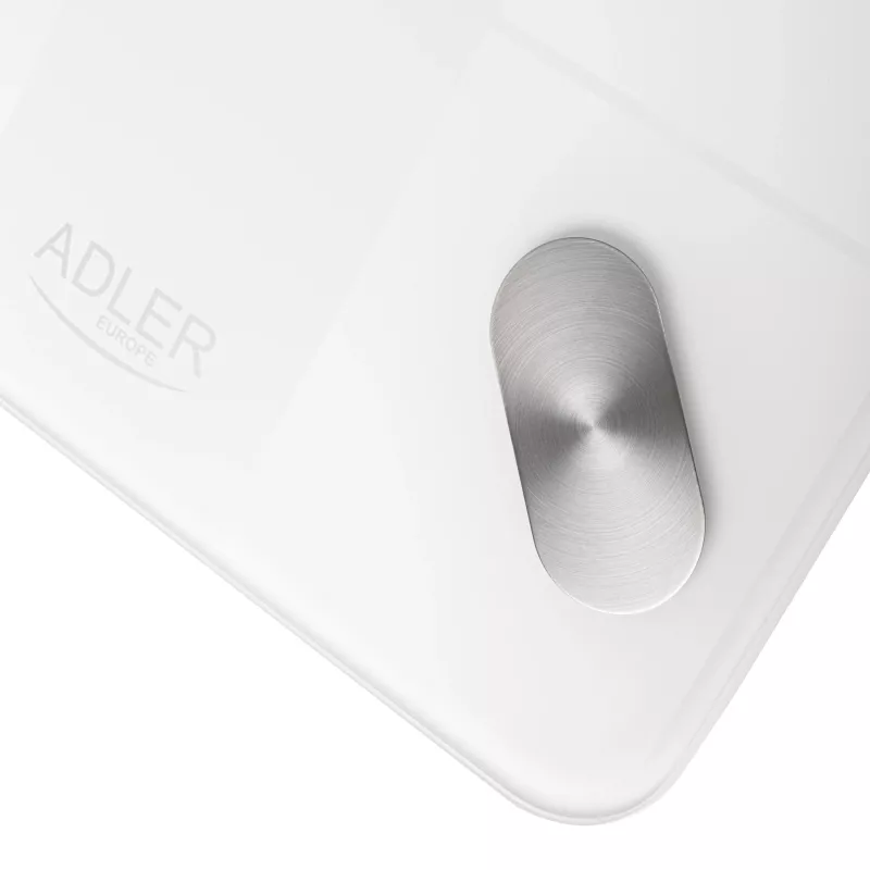Adler išmaniosios svarstyklės AD 8186 balta – Bluetooth 4.2, kūno sudėties analizė, 180 kg talpa, grūdintas stiklas