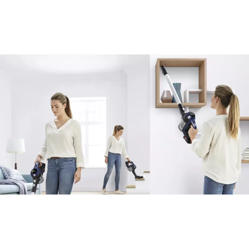 Bosch Unlimited Serie 6 BCS611P4A belaidis lazdelinis dulkių siurblys, 0,3 L, juodas, 2,5 Ah