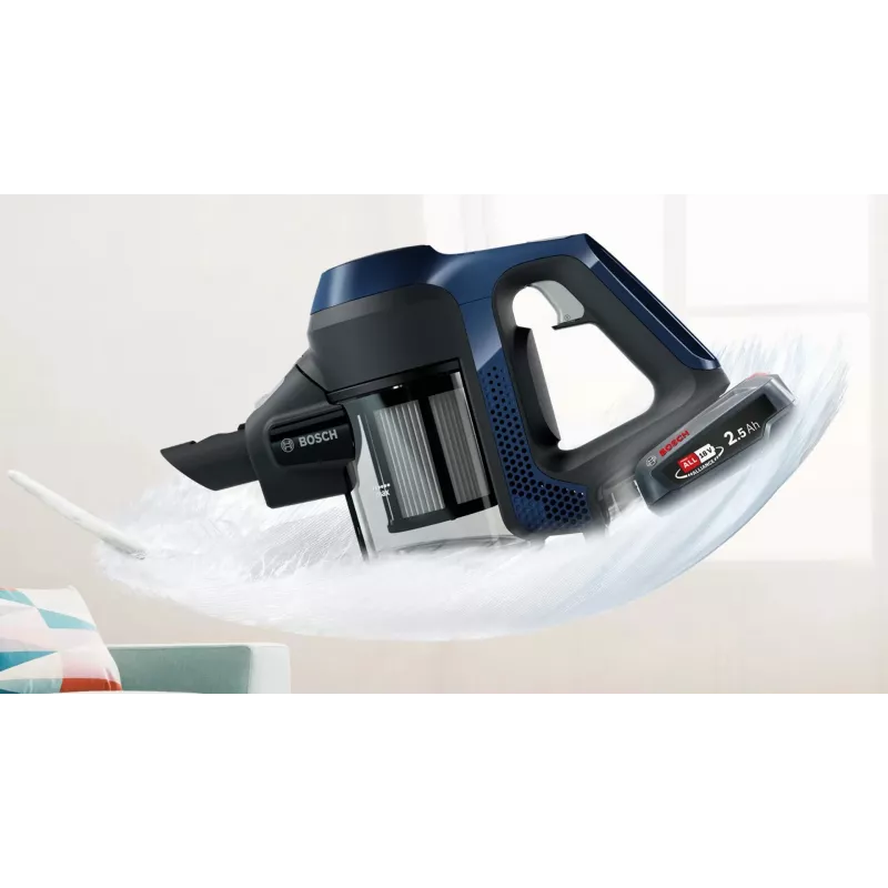 Bosch Unlimited Serie 6 BCS611P4A belaidis lazdelinis dulkių siurblys, 0,3 L, juodas, 2,5 Ah