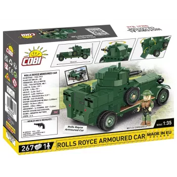 COBI KLOCKI Historical Collection Rolls-Royce Armoured Car 1920 Pattern Mk I Konstrukcinis Rinkinys (226 dalių)