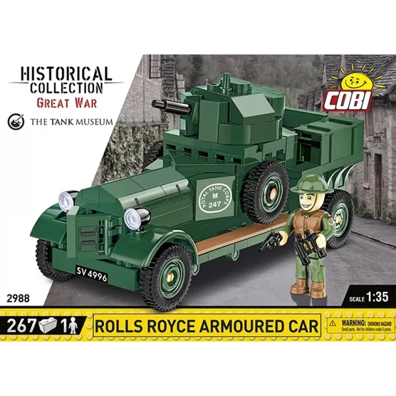 COBI KLOCKI Historical Collection Rolls-Royce Armoured Car 1920 Pattern Mk I Konstrukcinis Rinkinys (226 dalių)