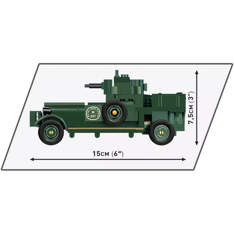 COBI KLOCKI Historical Collection Rolls-Royce Armoured Car 1920 Pattern Mk I Konstrukcinis Rinkinys (226 dalių)