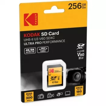 Kodak SDXC 256GB UHS-II U3 V60 Ultra Pro atminties kortelė