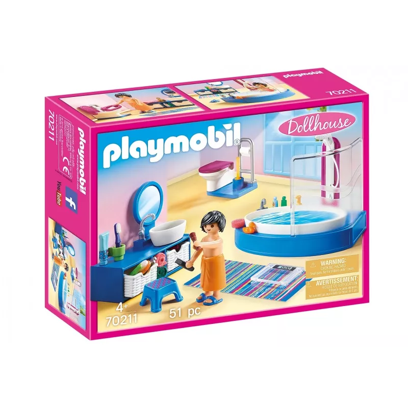 Playmobil Dollhouse 70211 Bathroom with Tub