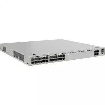Huawei eKitEngine S310-24PN4X valdomas L2+ PoE+ jungiklis - 24x 2.5G PoE+ prievadai + 4x 10G SFP+ aukštyn nukreipti prievadai, 400 W PoE biudžetas, montuojamas į stelažą
