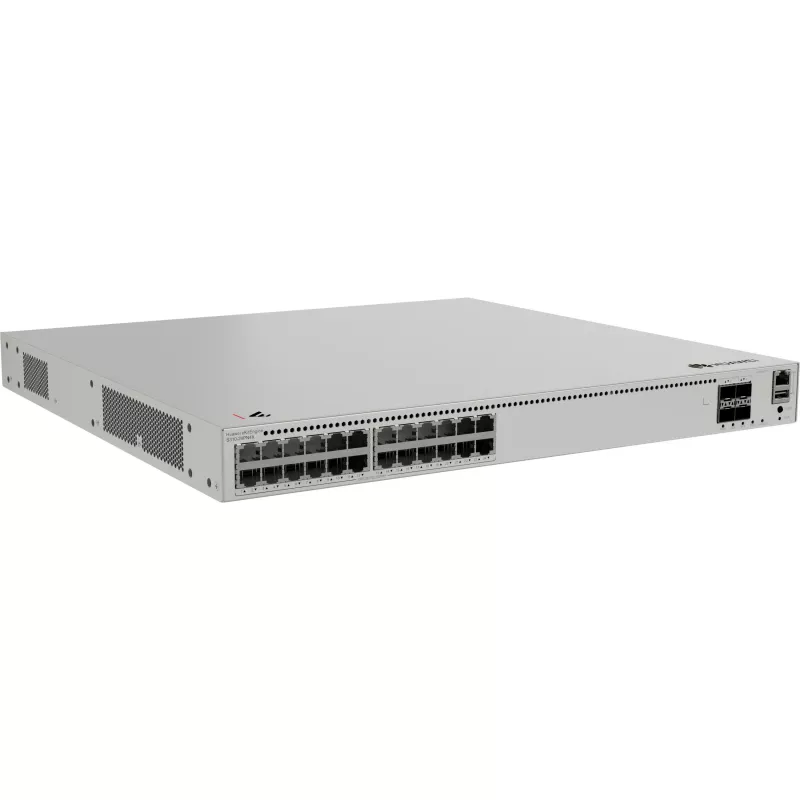 Huawei eKitEngine S310-24PN4X valdomas L2+ PoE+ jungiklis - 24x 2.5G PoE+ prievadai + 4x 10G SFP+ aukštyn nukreipti prievadai, 400 W PoE biudžetas, montuojamas į stelažą