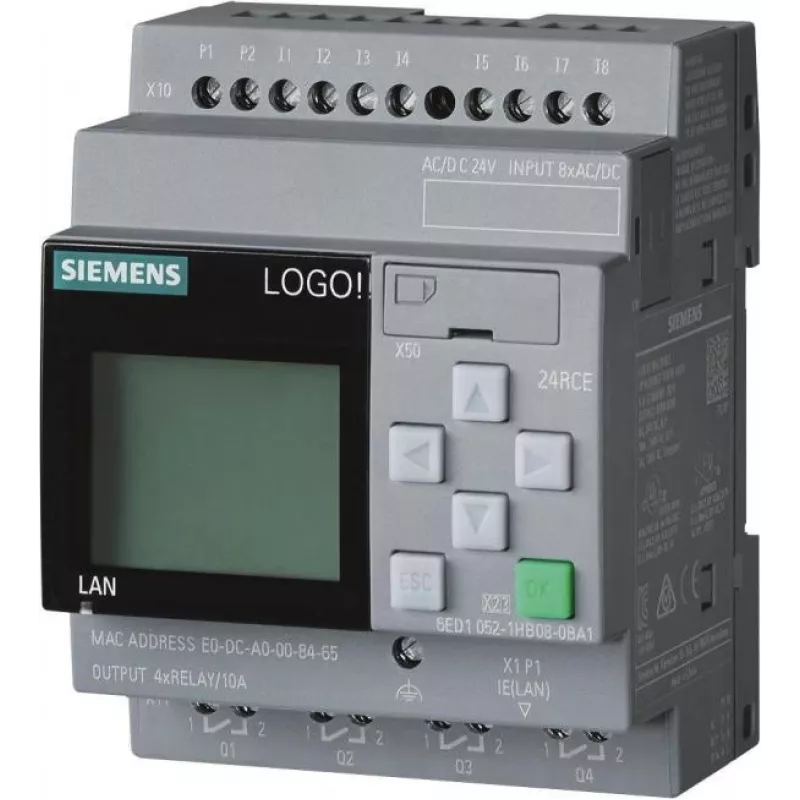 Siemens LOGO! 24 RCE Loginis modulis 8.4 (6ED1052-1HB08-0BA2)