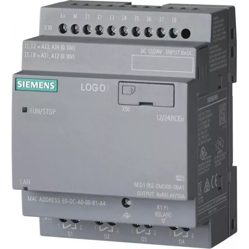Siemens LOGO! 12/24RCEO Loginis modulis 6ED1052-2MD08-0BA2
