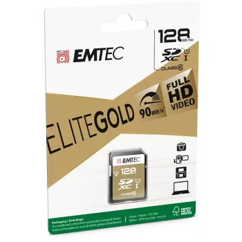 Emtec SDXC 128GB Class10 Gold+ UHS-I U1 atminties kortelė