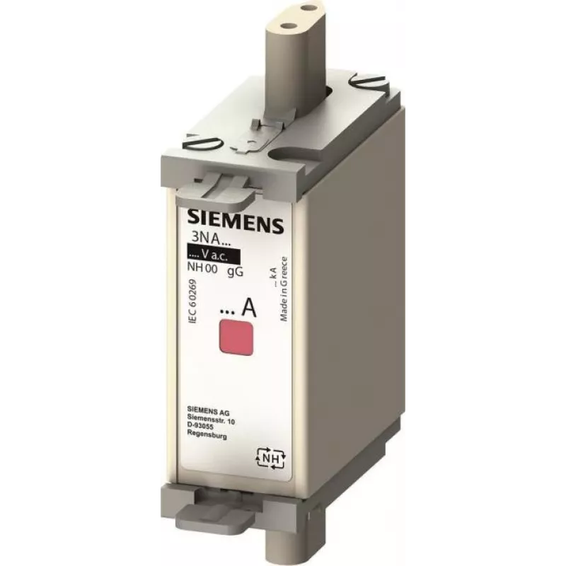 SIEMENS SENTRON 3NA6830-4 NH saugiklio jungtis, NH000, 100A, 400V AC, gL/gG, su kombinuotu indikatoriumi ir izoliuotomis rankenomis