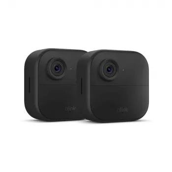 „Amazon Blink Outdoor 4“ belaidė išmani apsaugos kamerų sistema (2 kameros + „Sync Module Core“) – 1080p HD, infraraudonųjų spindulių naktinis matymas, dvipusis garsas, atspari oro sąlygoms, juoda