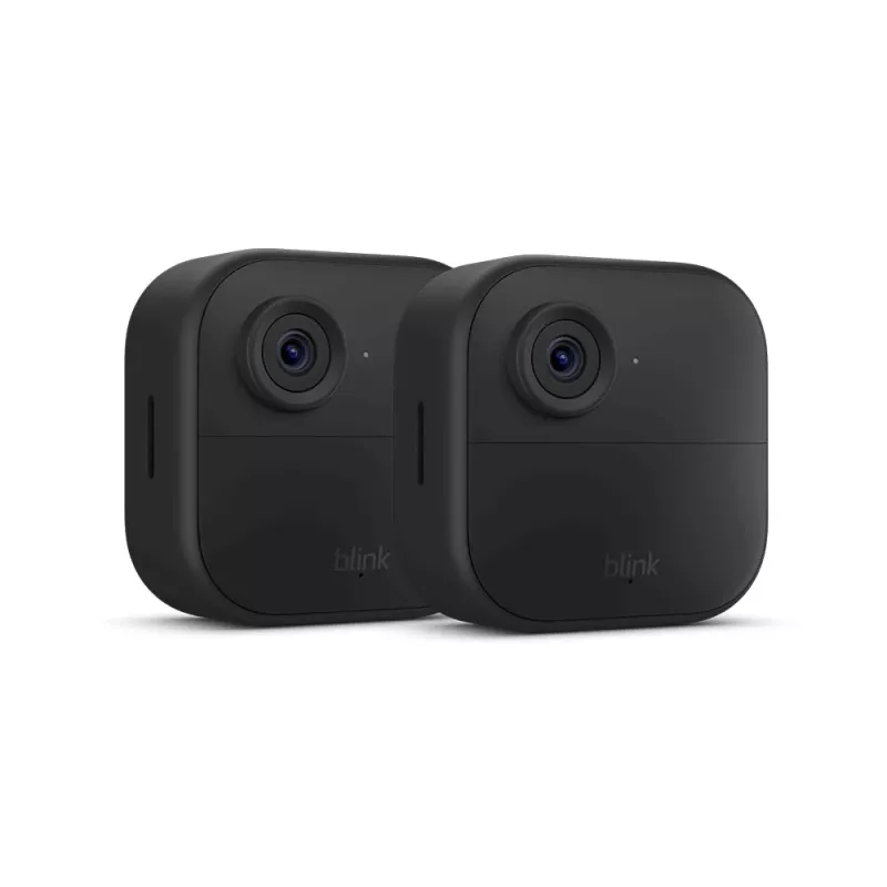 „Amazon Blink Outdoor 4“ belaidė išmani apsaugos kamerų sistema (2 kameros + „Sync Module Core“) – 1080p HD, infraraudonųjų spindulių naktinis matymas, dvipusis garsas, atspari oro sąlygoms, juoda
