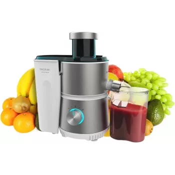 Cecotec Juice&Fresh 400 Titan White Centrifugal Juicer, 400 W, 2 greičiai, nerūdijančio plieno filtras, 1,2 L minkštimo talpykla, balta