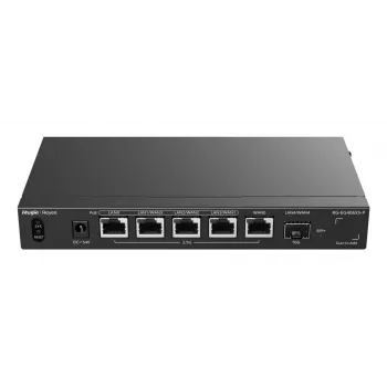 Ruijie Reyee RG-EG406XS-P Multi-WAN debesų šliuzo maršrutizatorius, 6x 2.5GE RJ45, 1x 10GE SFP+, 4 PoE, VPN, stelažinis