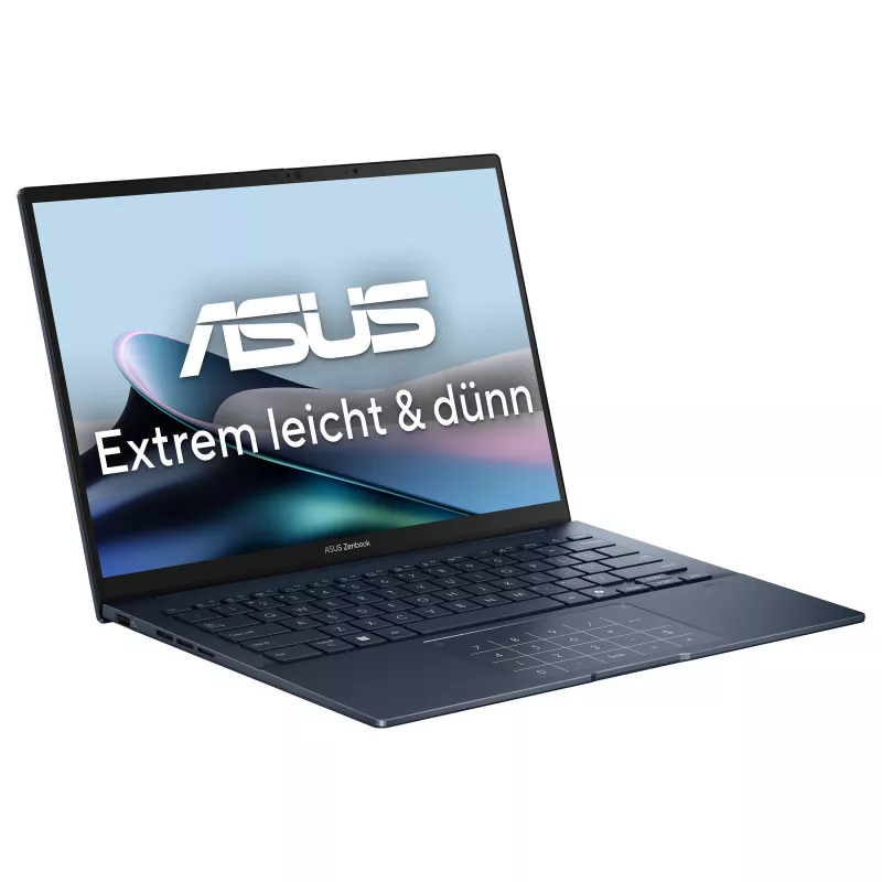 ASUS Zenbook 14 OLED UX3405CA-QD1303W nešiojamas kompiuteris, 14 colių WUXGA OLED, Intel Core Ultra 7 255H, 16GB LPDDR5x, 1TB SSD, Windows 11 Home, vokiška QWERTZ klaviatūra