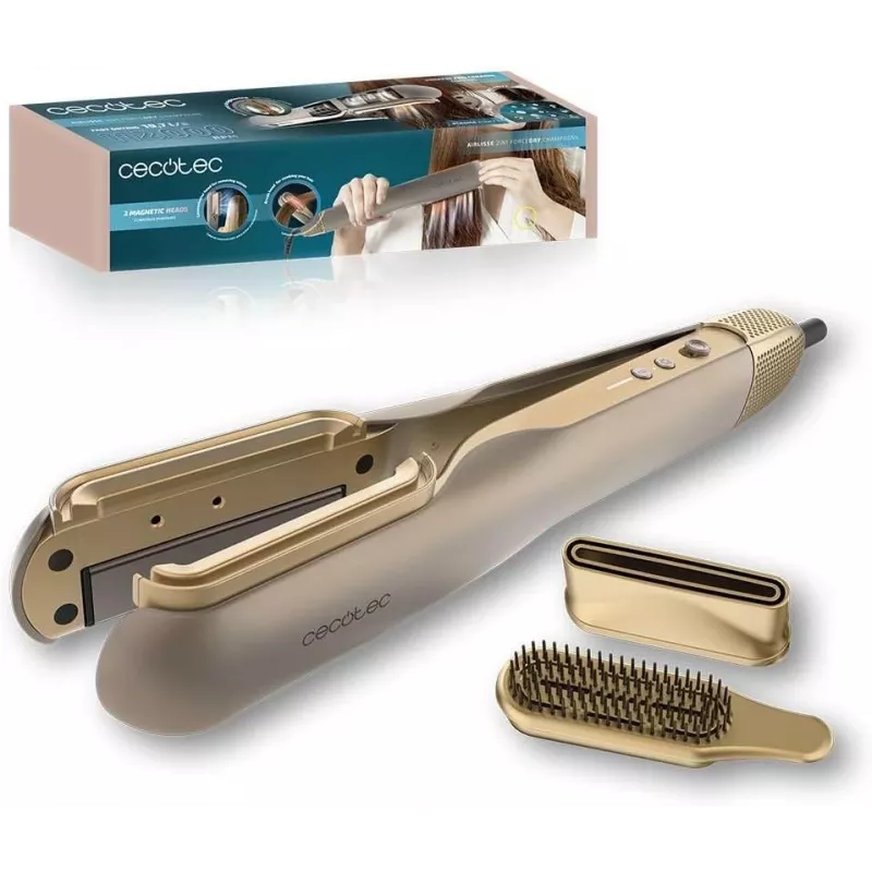 Cecotec Air Straightener AirLisse 2in1 ForceDry Champagne 1000W Ceramic Beige