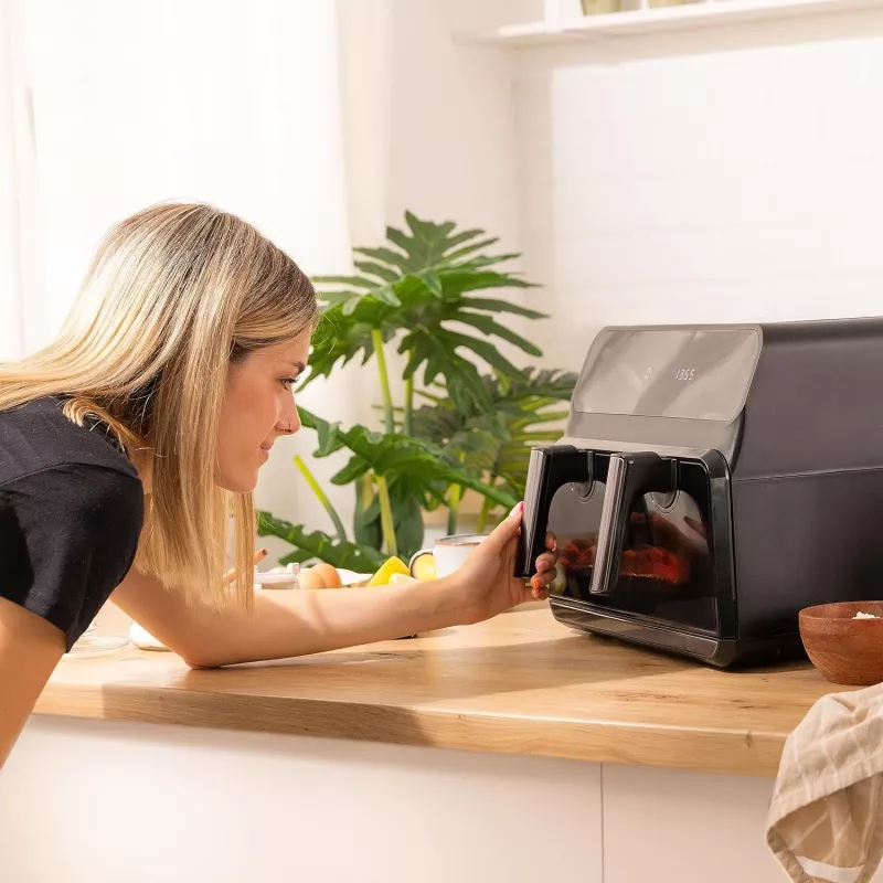 Cecotec Double Hot Air Fryer Cecofry Advance 9000 Window 2200 W 9 L Black