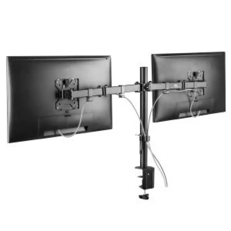 Maclean MC-884 Vieno monitoriaus stalinis laikiklis 17-32 inch ekranams, juodas, dujinė spyruoklė, USB 3.0